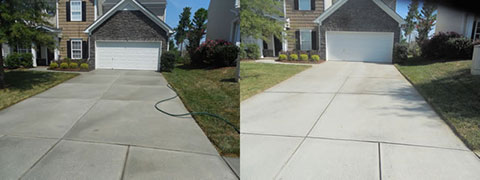 Pressure Washing Before and After